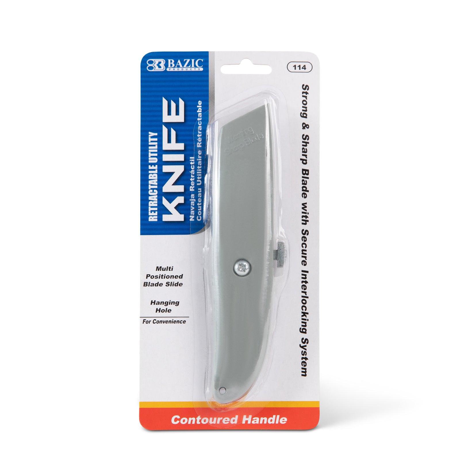 retractable utility knife - grey - box cutter - business city shipping