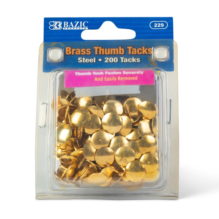 Pack of brass thumb tack push pins- city business shipping